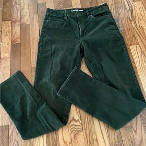 Dark Green Size 10 Long Corduroy Pants Lands End